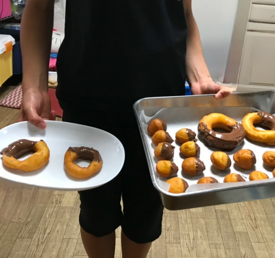 ドーナツ作ったよ♪写真に撮って~♪